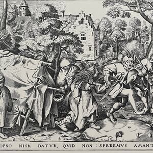 Bruegel, Dirty Bride, Marriage of Mopsus and Nisa, Print Bookplate~ 241229-WH 70